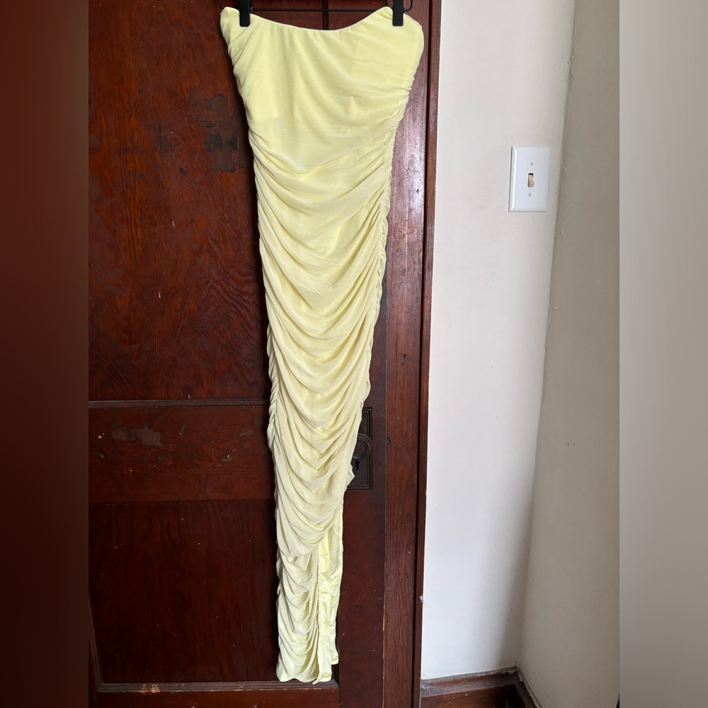 Gorgeous lime dress. Purchased for a wedding and did not end up wearing.